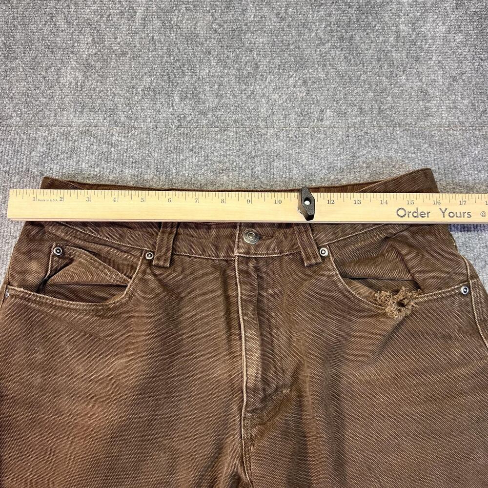 Duluth Trading Co Pants Mens 34x34 Brown Canvas Khakis Relaxed Fit Workwear - Picture 11 of 12